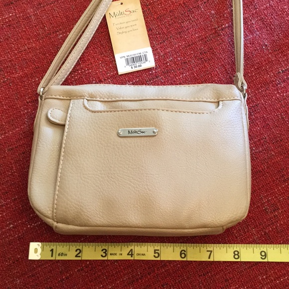 NWT adjustable crossbody handbag. Neutral beige color. - Picture 3 of 7